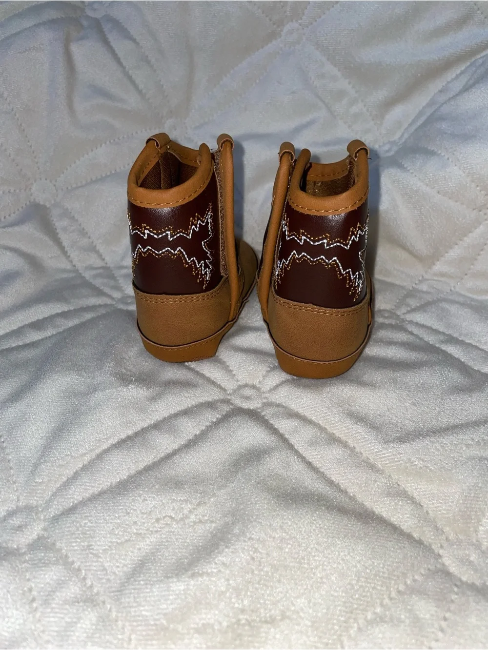 Kids Brown Cowboy Boot Style Shoes